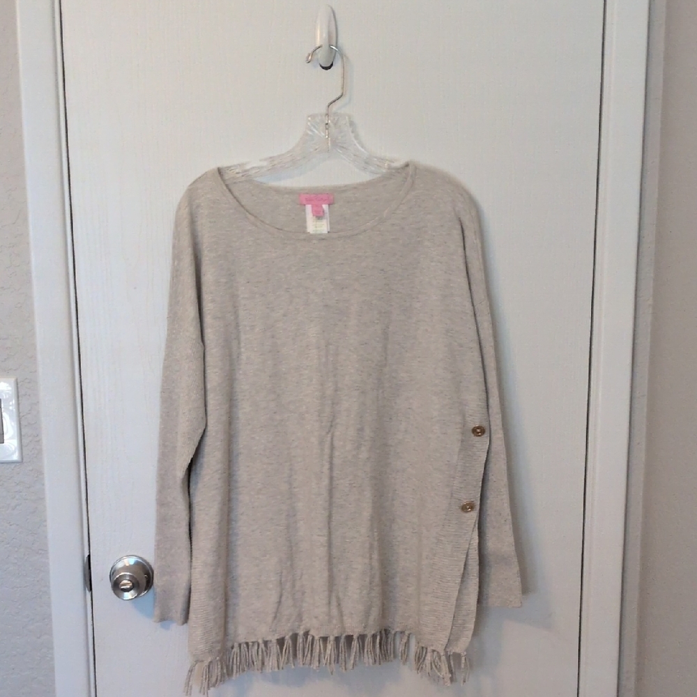 Lilly Pulitzer Heather Gray Knit Sweater